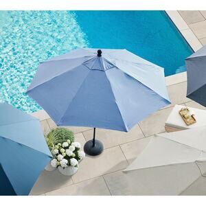 Williams Sonoma Sunbrella Umbrella Cover 6' Round Saphire Blue NEW Retail $239